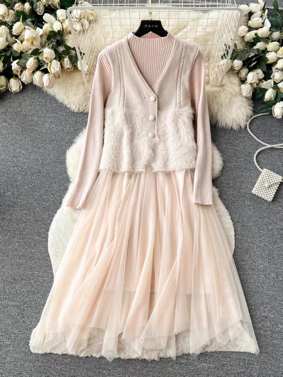 One more vacay sweater dress & waist coat KD138 images